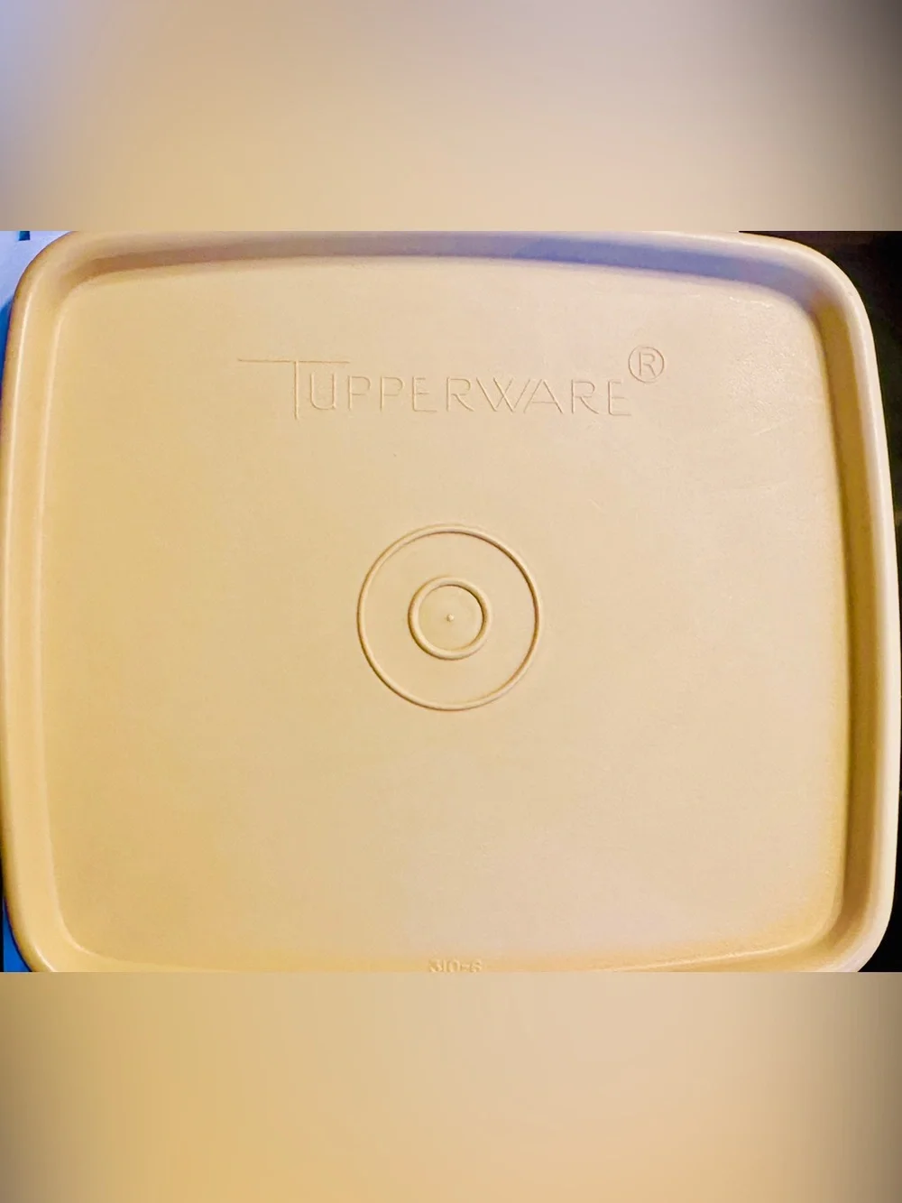 Vintage 1970s Tupperware #310 Lid Set x3 Almond Yellow 5